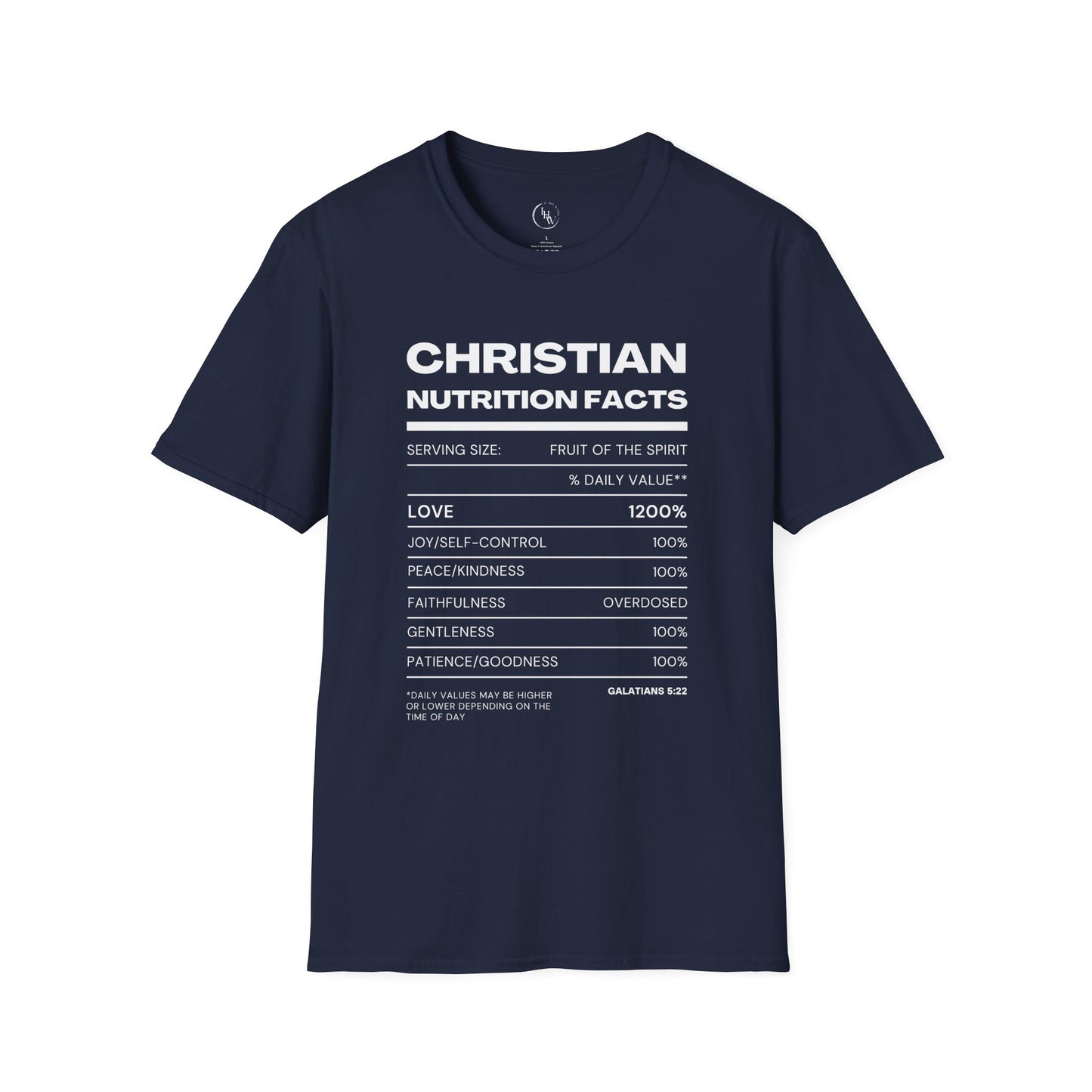 Christian Fruit of the Spirit T-Shirt-White Design