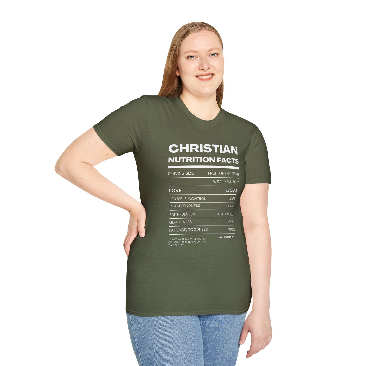 Christian Fruit of the Spirit T-Shirt-White Design