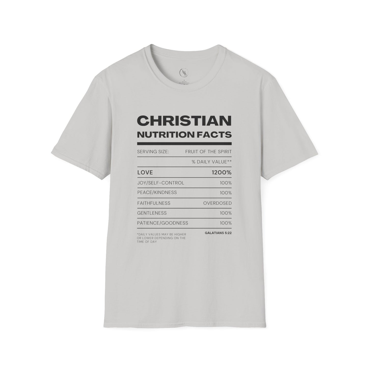 Christian Fruit of the Spirit T-Shirt-Black Design