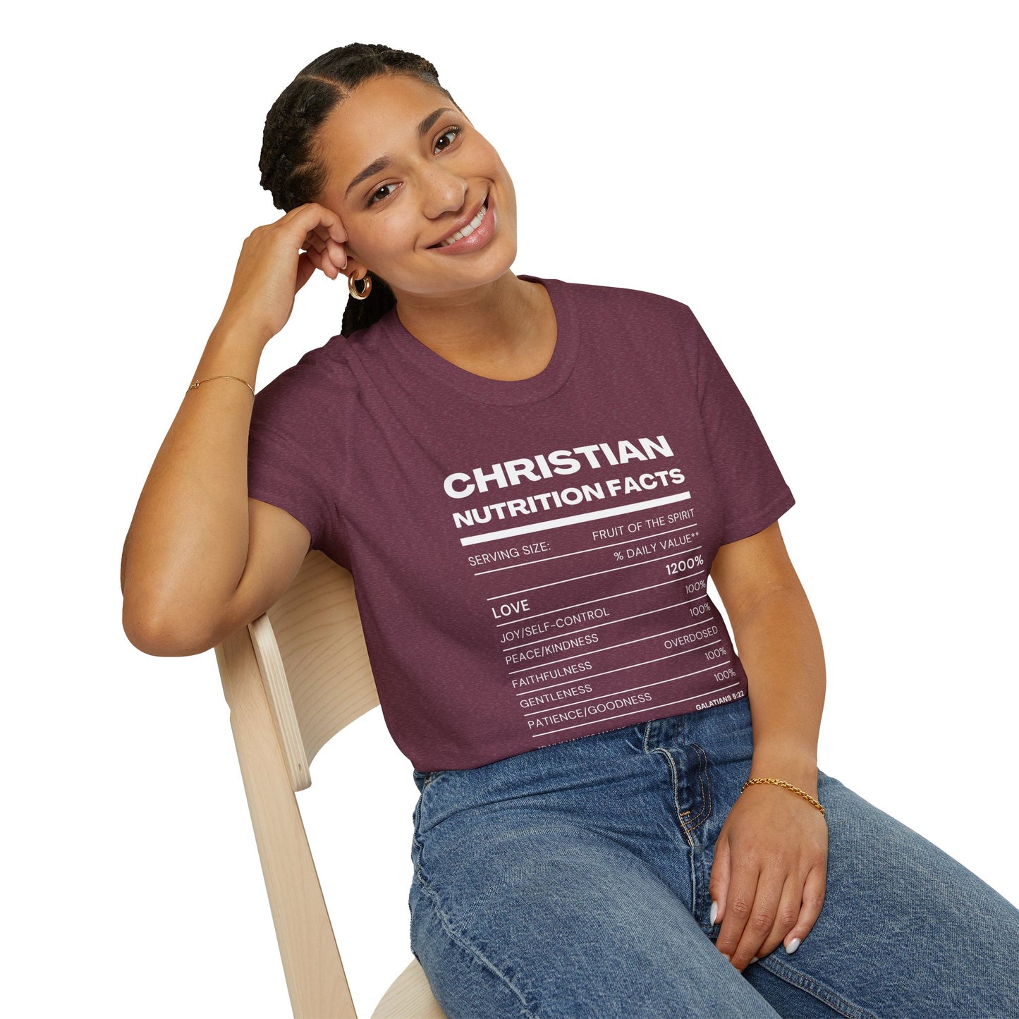 Christian Fruit of the Spirit T-Shirt-White Design