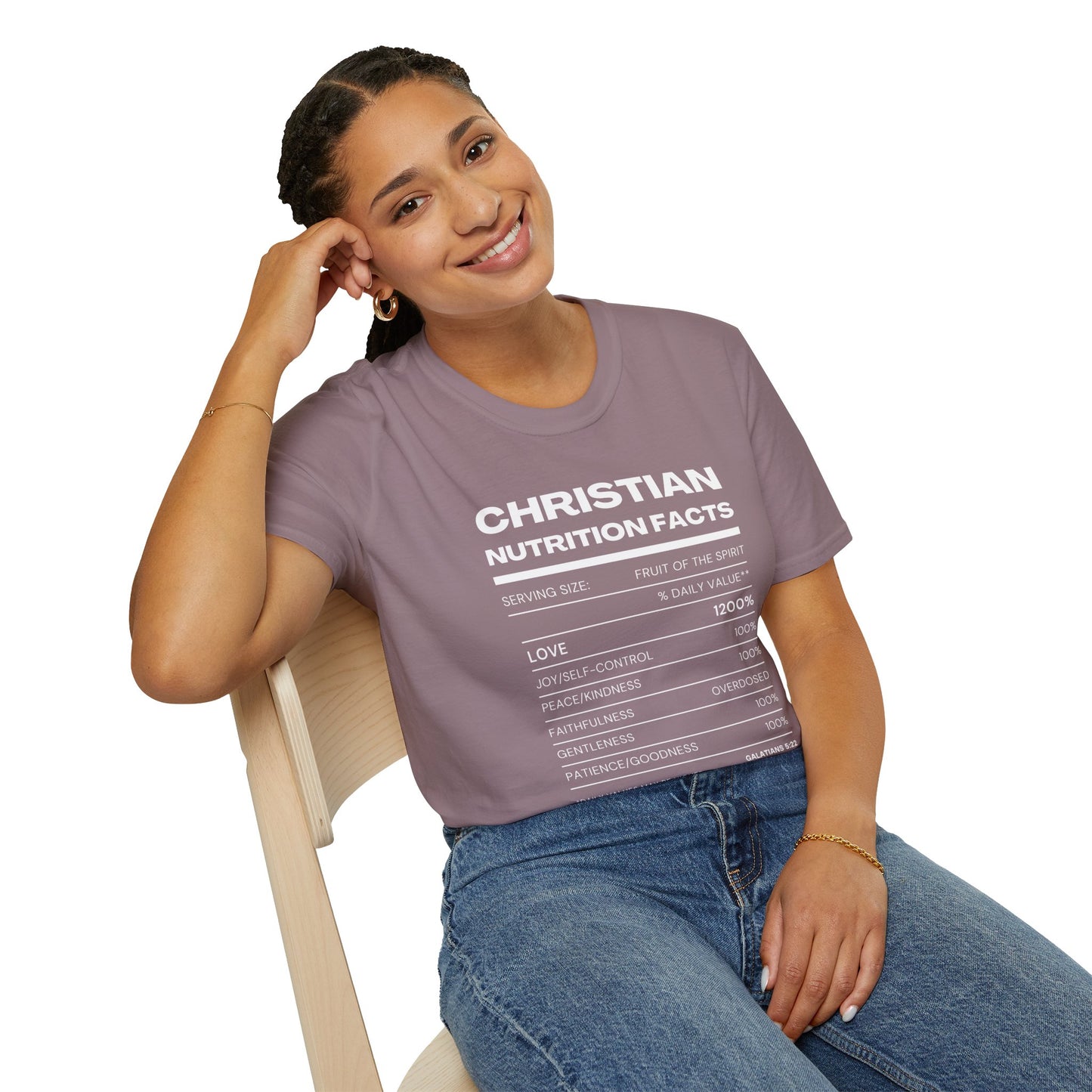 Christian Fruit of the Spirit T-Shirt-White Design