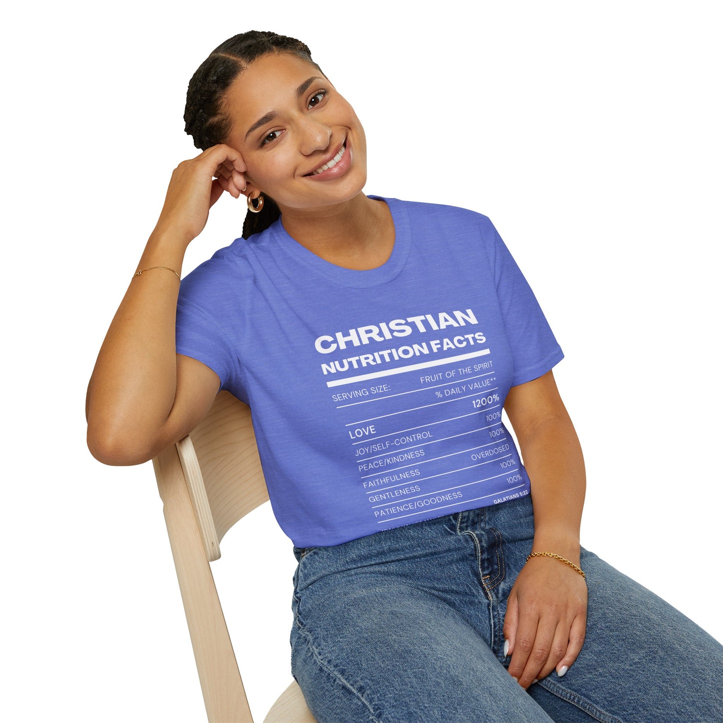 Christian Fruit of the Spirit T-Shirt-White Design