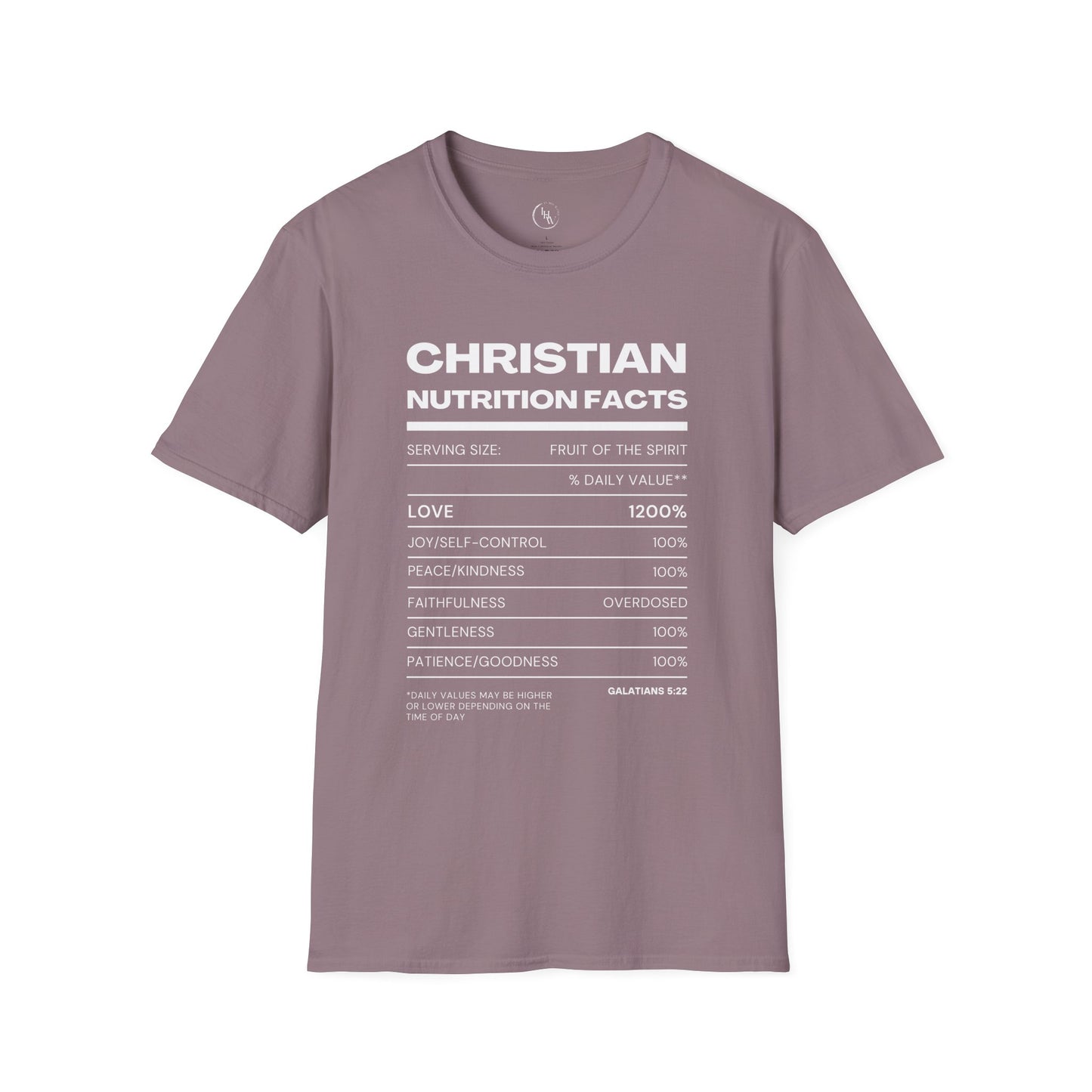 Christian Fruit of the Spirit T-Shirt-White Design