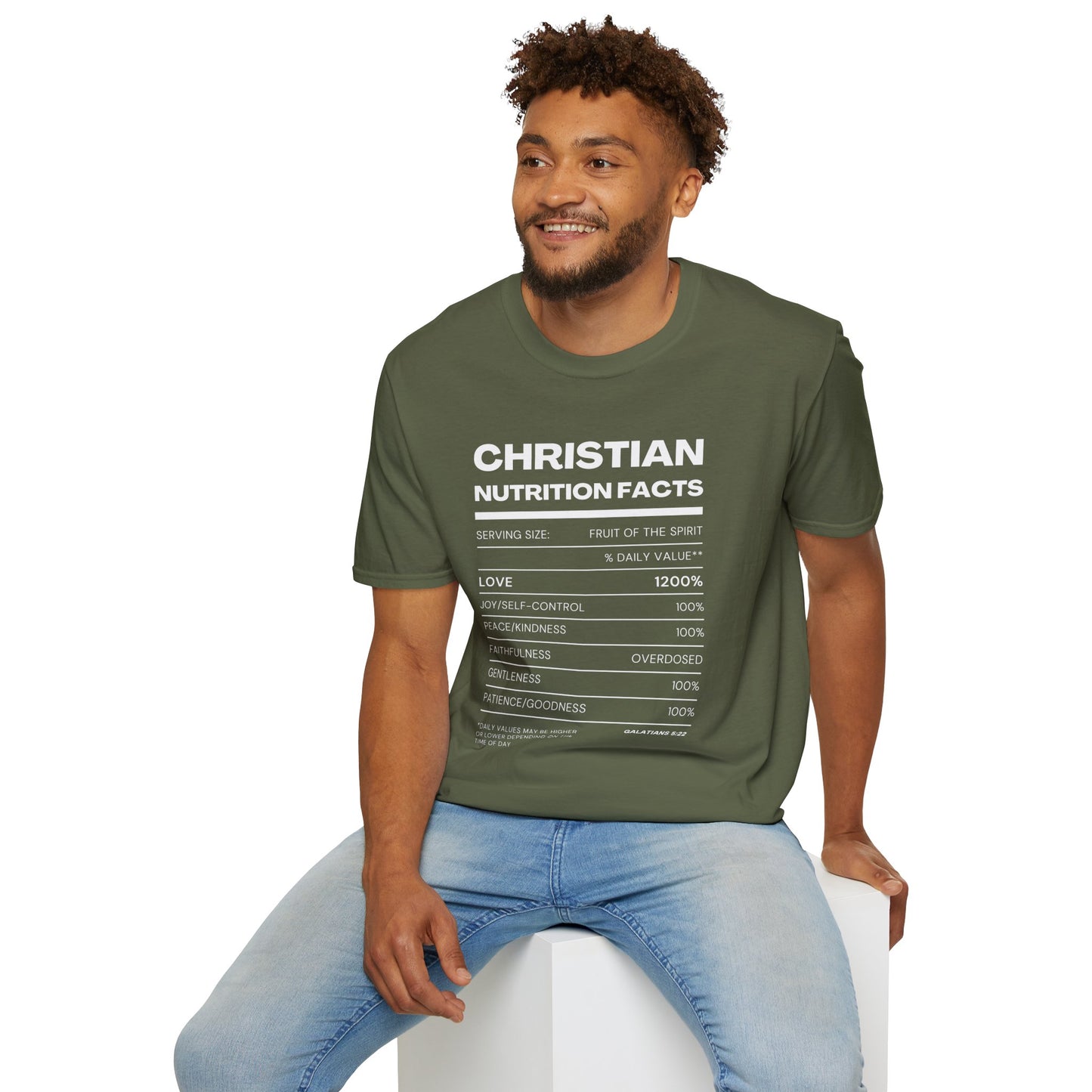 Christian Fruit of the Spirit T-Shirt-White Design