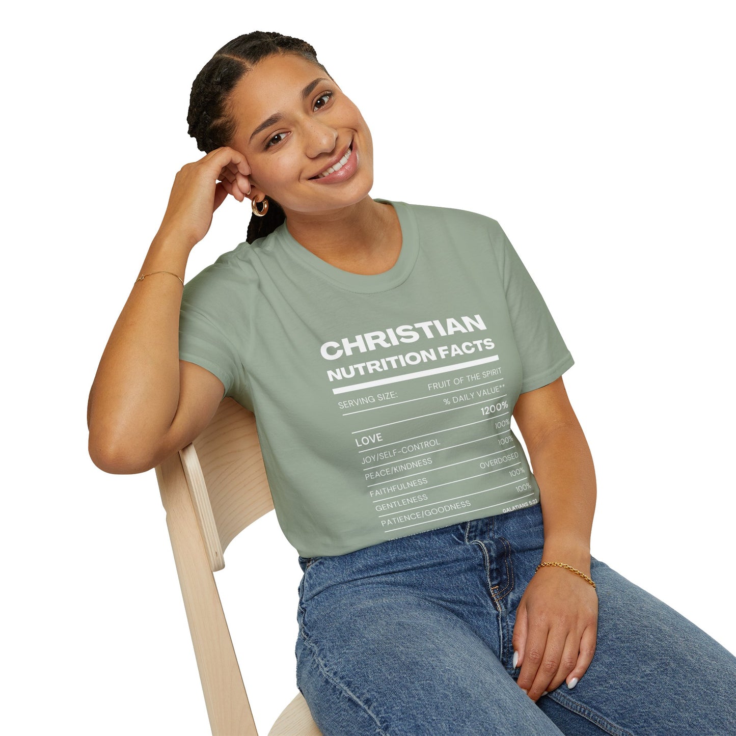 Christian Fruit of the Spirit T-Shirt-White Design